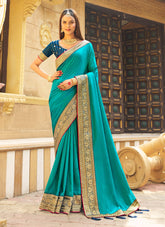 Finest Sky Blue Saree